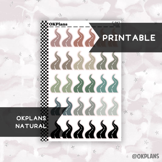 Road // Natural // Printable // C-567 // Multicolor Functional