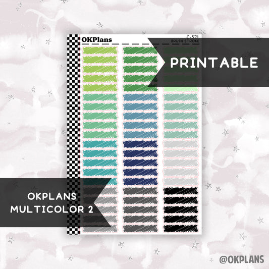 Brush Stroke // Multicolor 2 // Printable // C-571 // Multicolor Functional