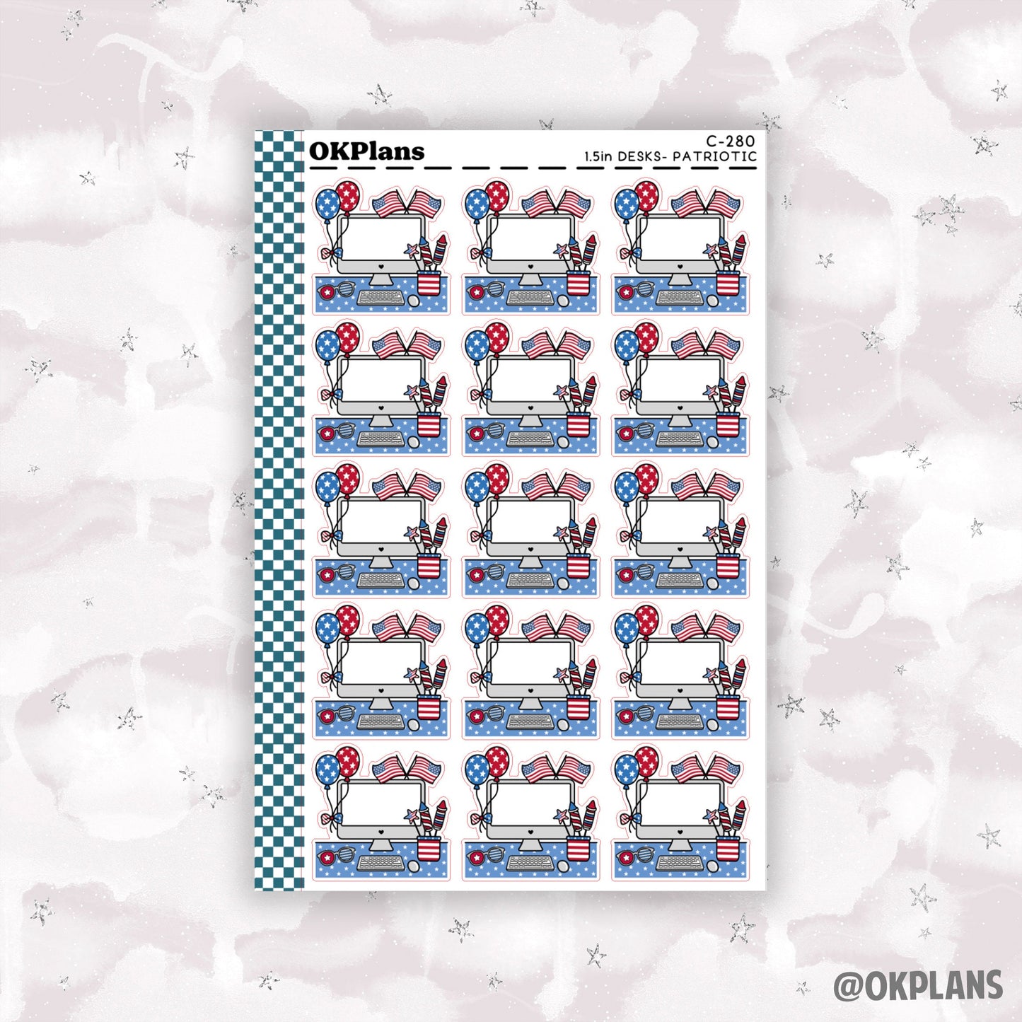 Patriotic Desk // C-280 // Functional Doodle