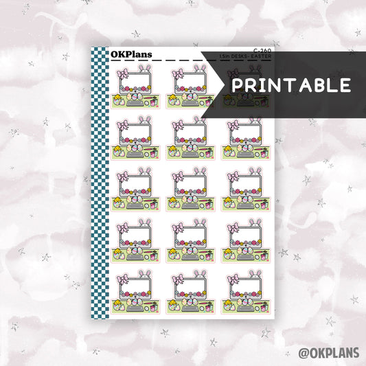 Easter Desk // Printable // C-260 // Functional Doodle