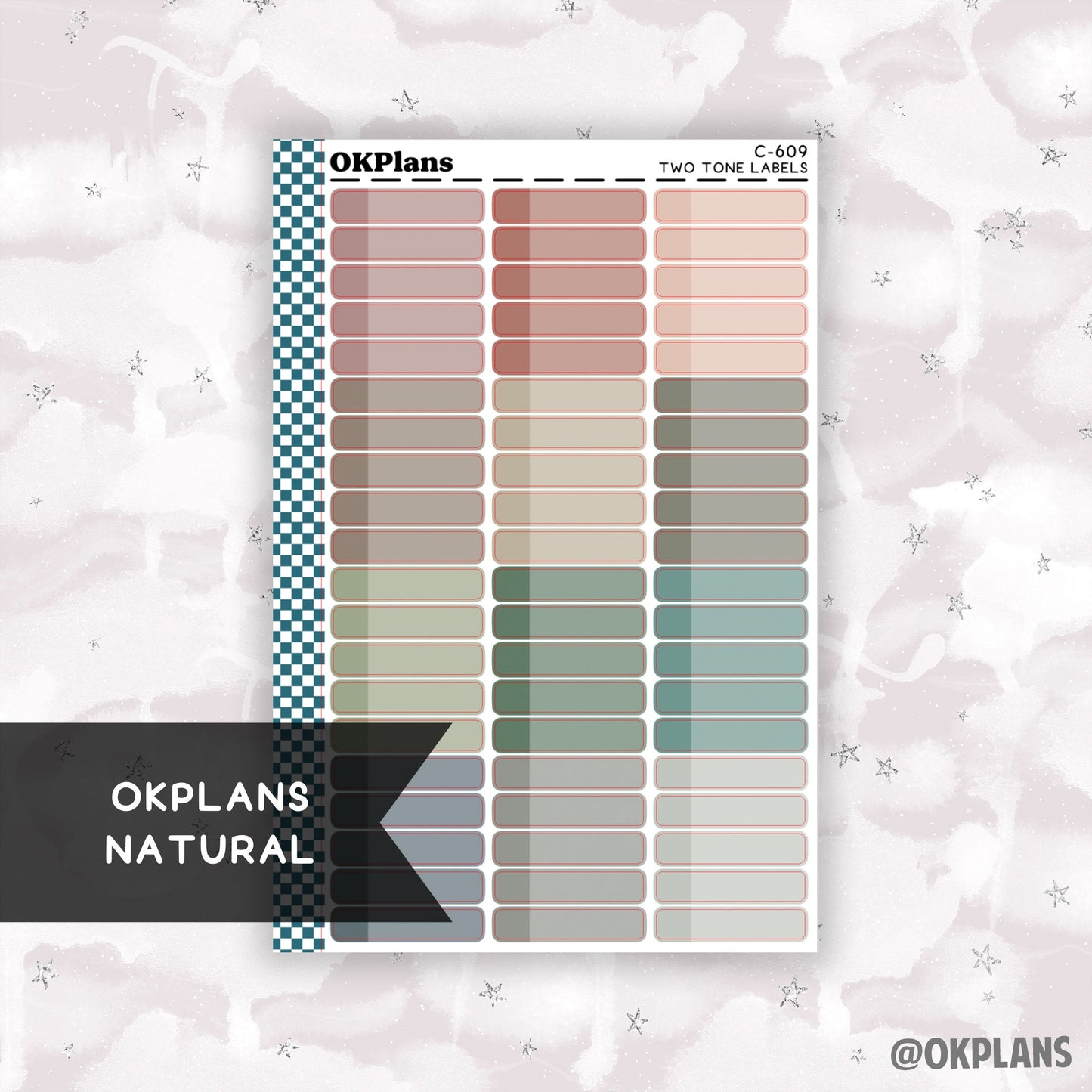 Two Tone Label // Natural // C-609 // Multicolor Functional