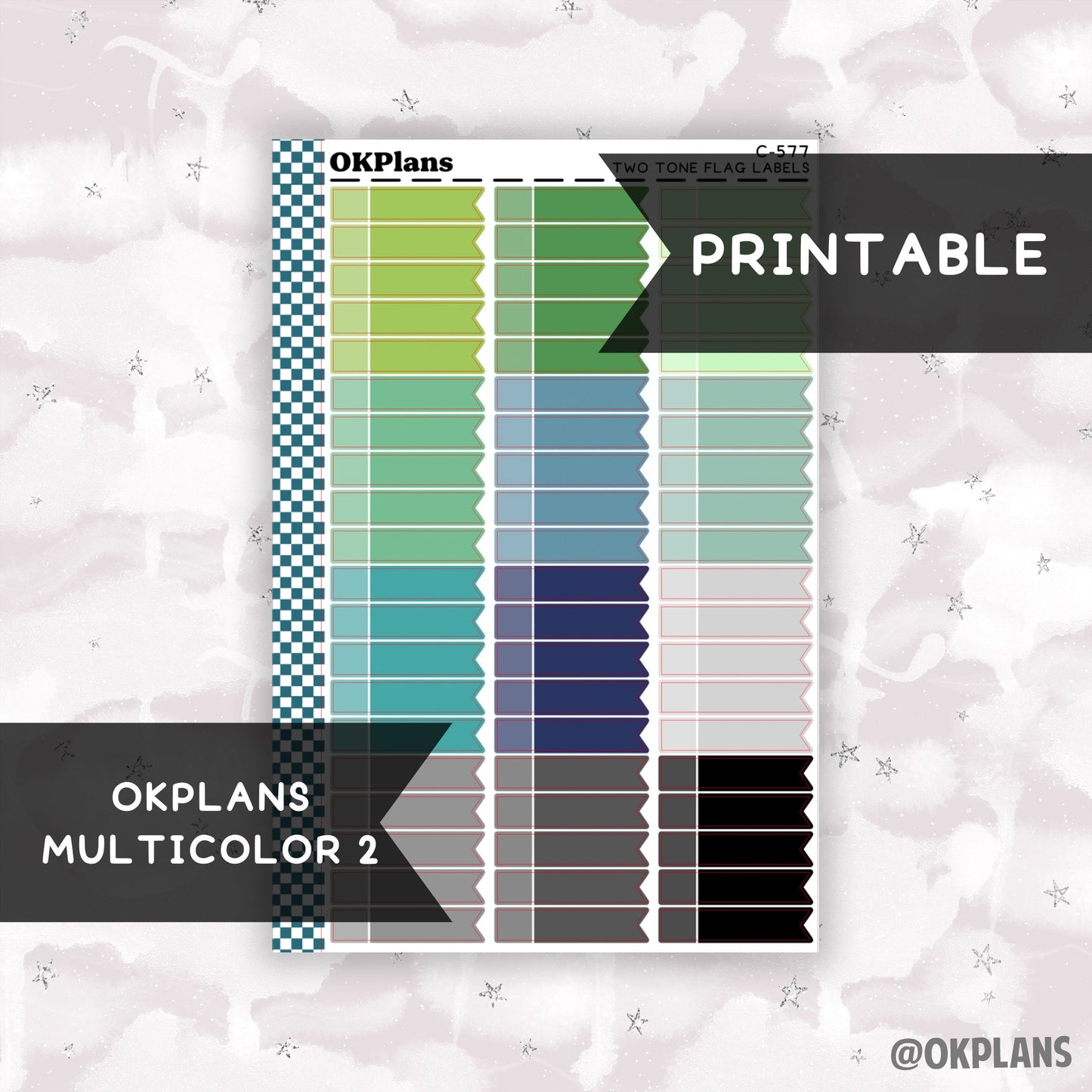 Two Tone Flag // Multicolor 1 // Printable // C-577 // Multicolor Functional