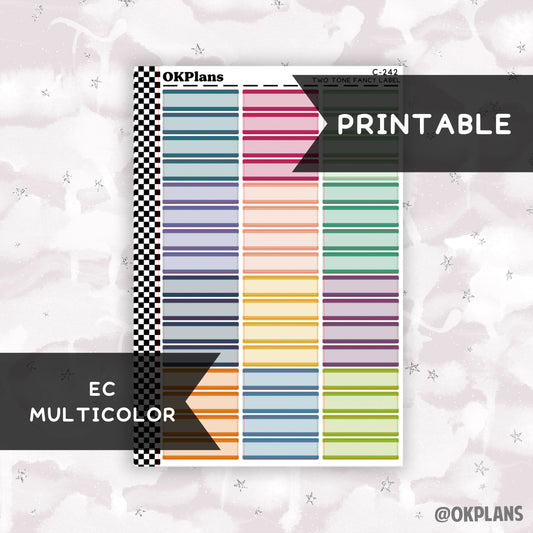 Two Tone Fancy Label // EC Multicolor // Printable // C-242 // Multicolor Functional