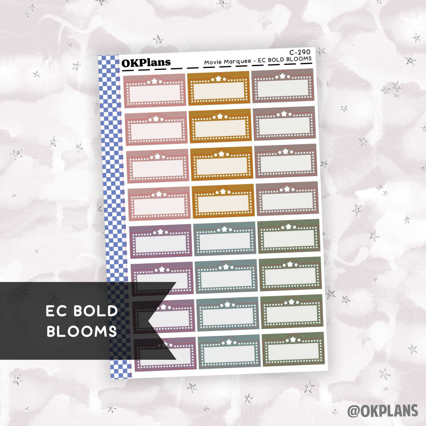 Movie Marquee // Printable // EC Bold Blooms // C-290 // Multicolor Functional