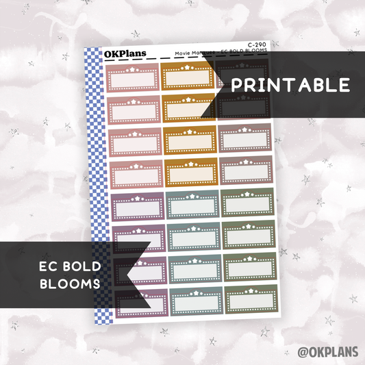 Movie Marquee // Printable // EC Bold Blooms // C-290 // Multicolor Functional