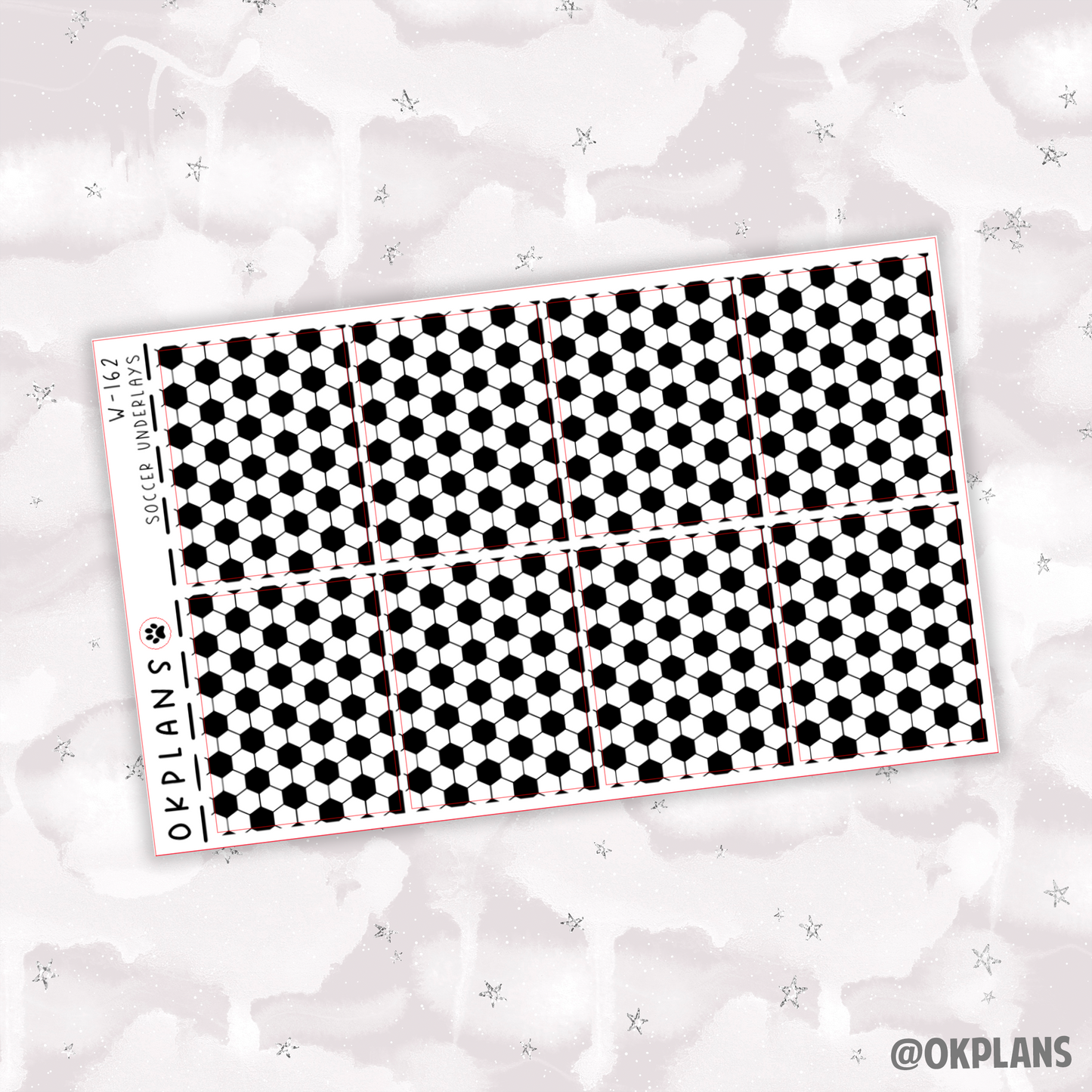 Soccer Underlays // Printable // W-162 // Foiled
