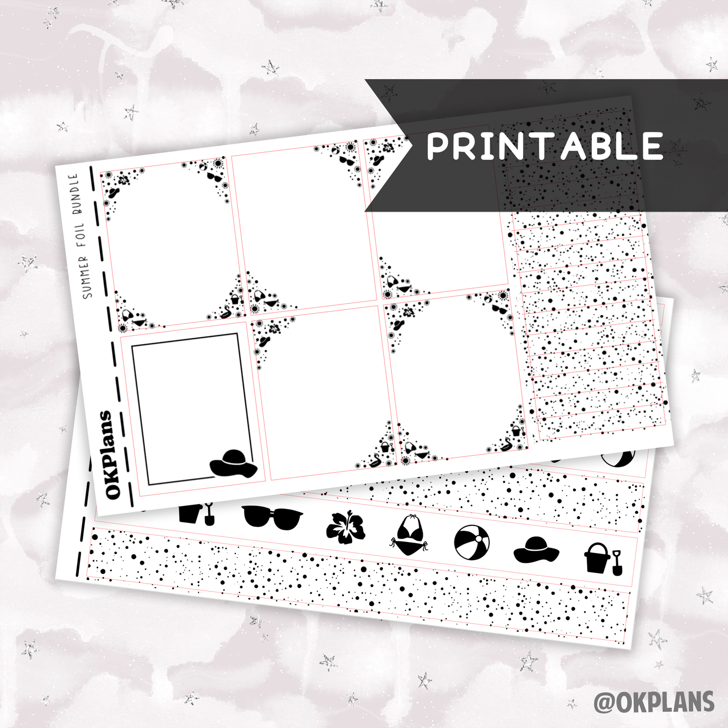 Summer // Printable // Foil Bundle