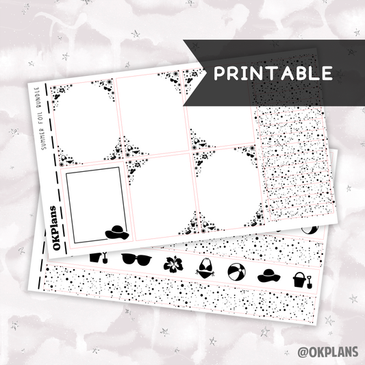 Summer // Printable // Foil Bundle