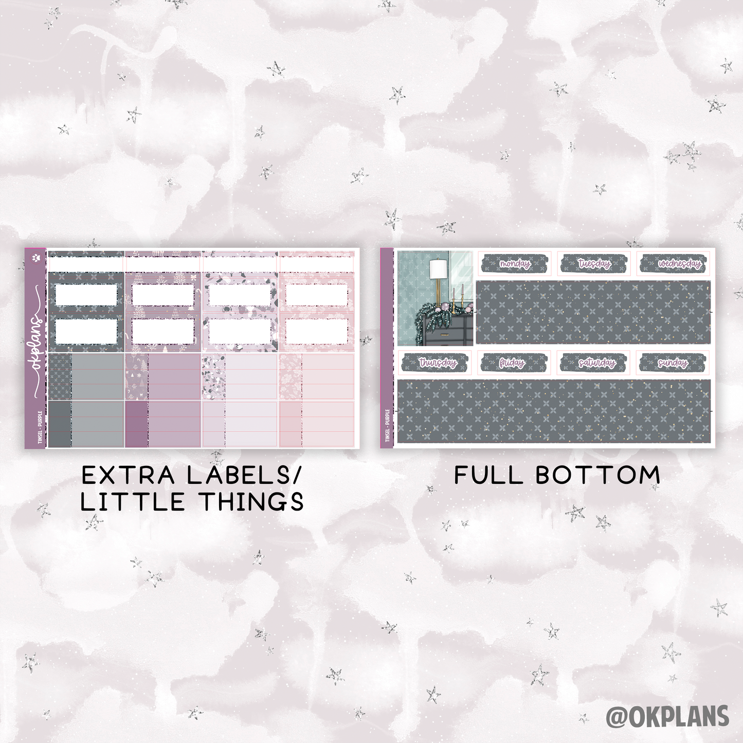 Tinsel (Purple) // Printable // Weekly Kit