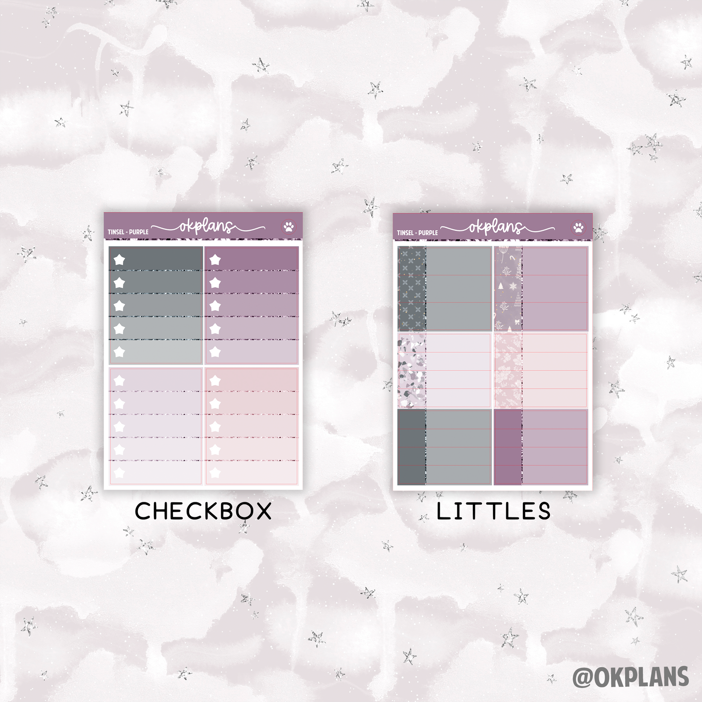 Tinsel (Purple) // Printable // Weekly Kit