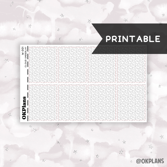 Cloud Underlays // Printable // W-001 // Foiled