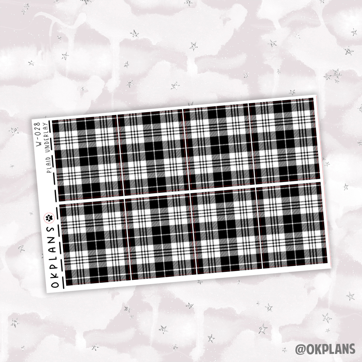 Plaid Underlays // W-028 // Foiled