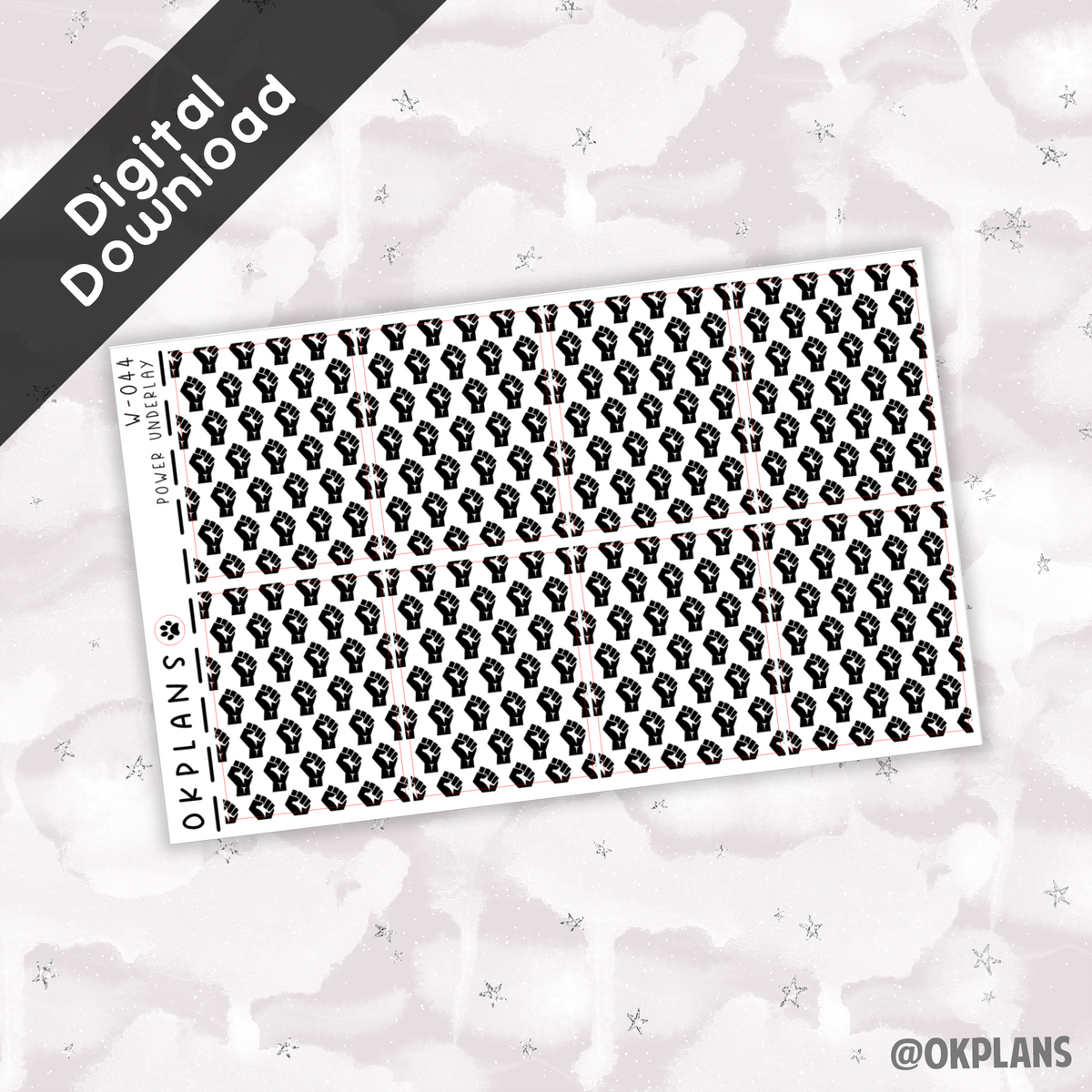 Power Underlays // Printable // W-044 // Foiled