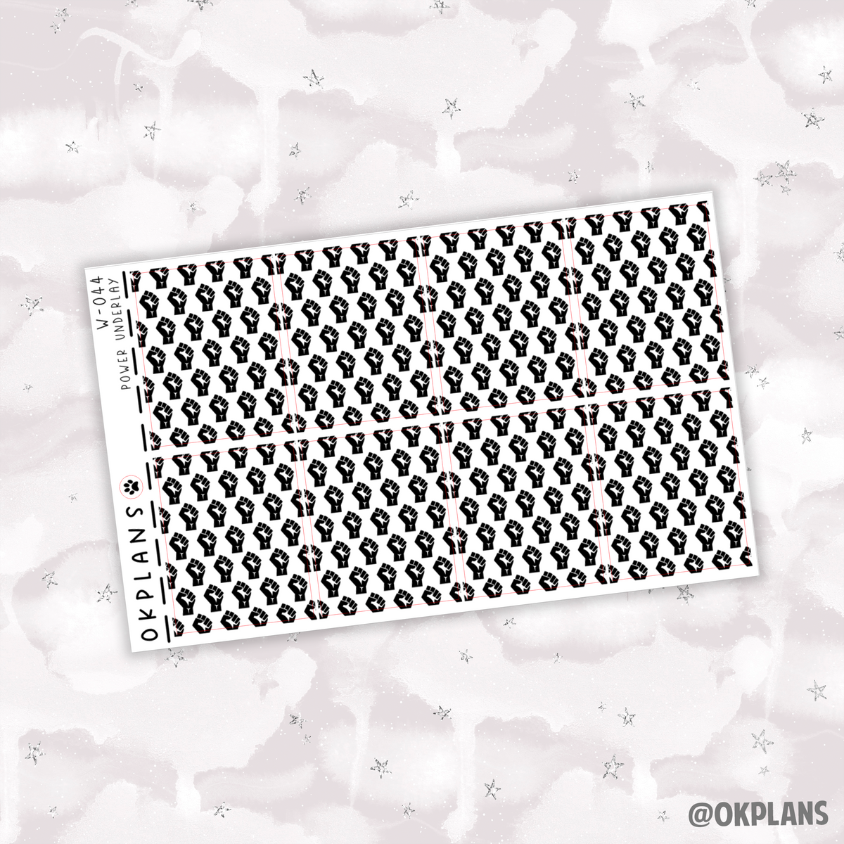 Power Underlays // Printable // W-044 // Foiled