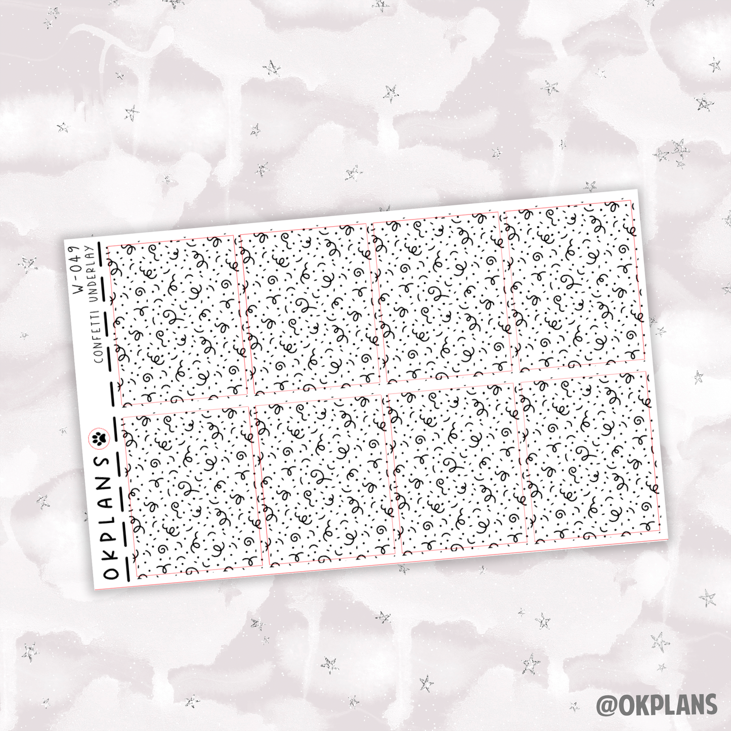 Confetti Underlays // W-049 // Foiled