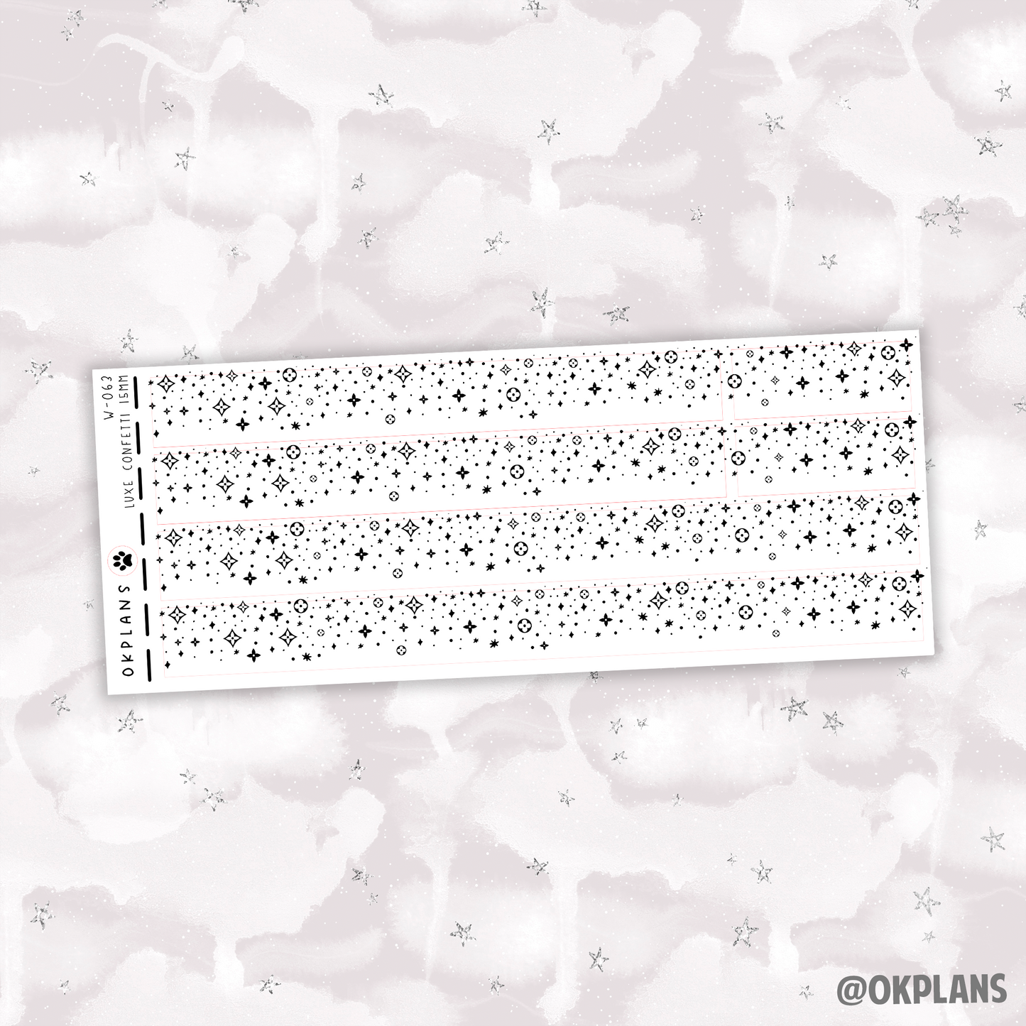 Luxe Confetti // W-063 // 15mm Washi Overlay