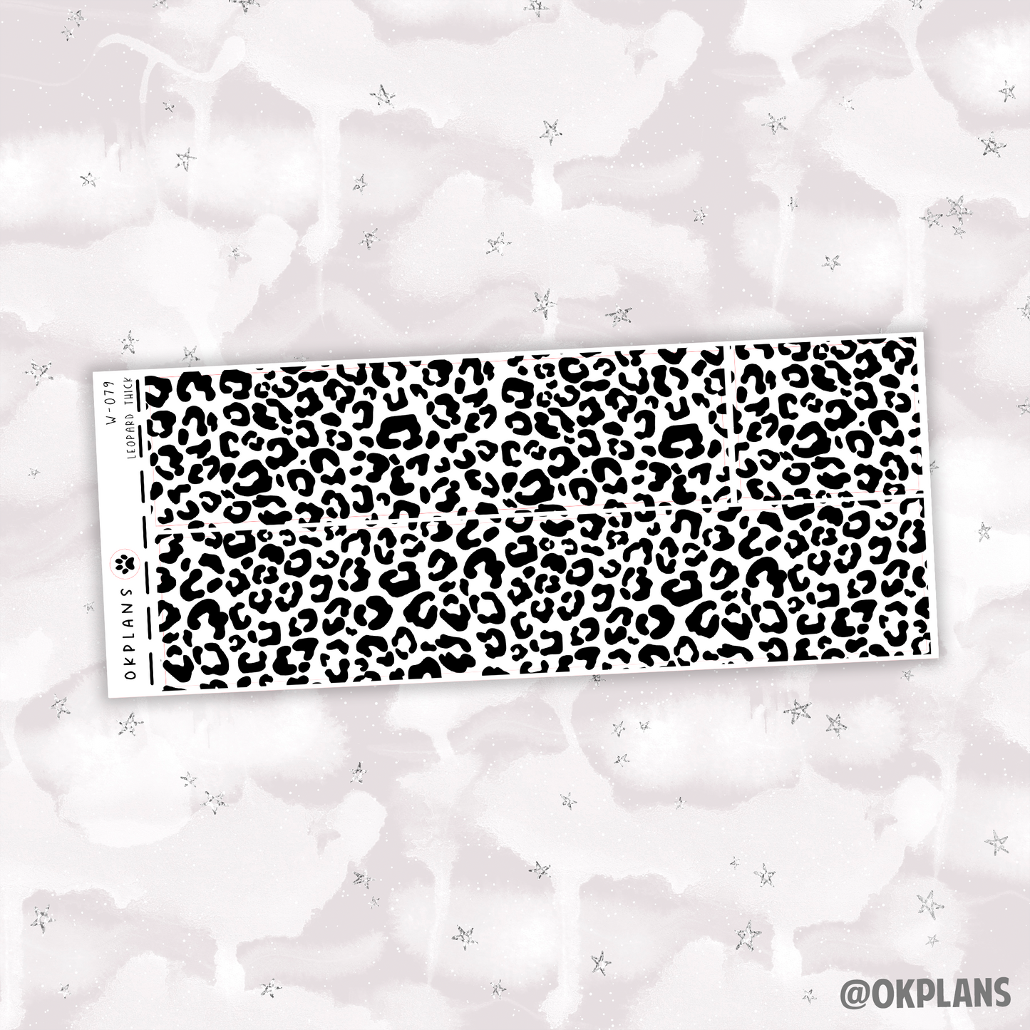 Leopard // W-079 // Thick Washi Overlay