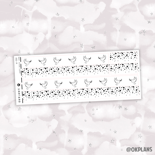 Lovey Dovey // W-081 // 15mm Washi Overlay