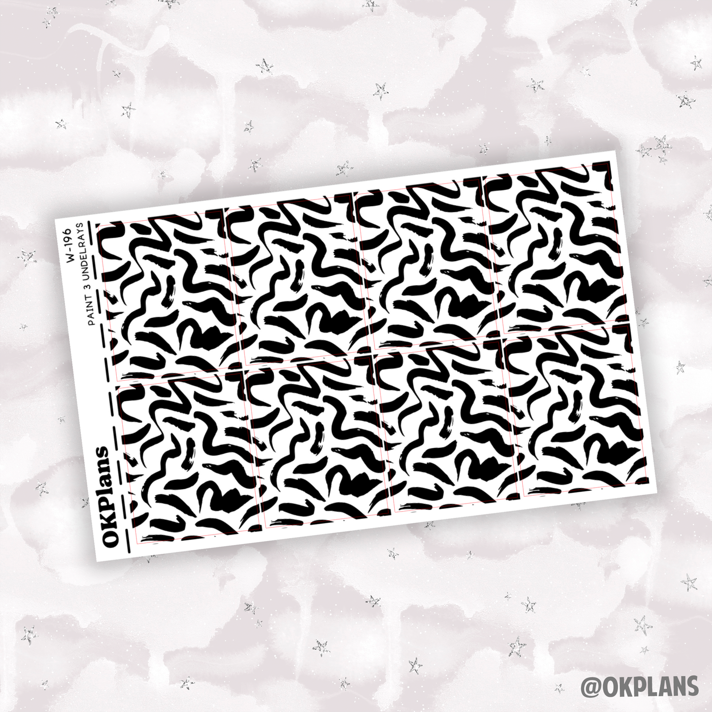 Paint 3 Underlays // W-196 // Foiled