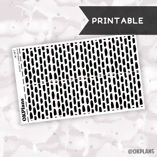 Paint 4 Underlays // Printable // W-197 // Foiled