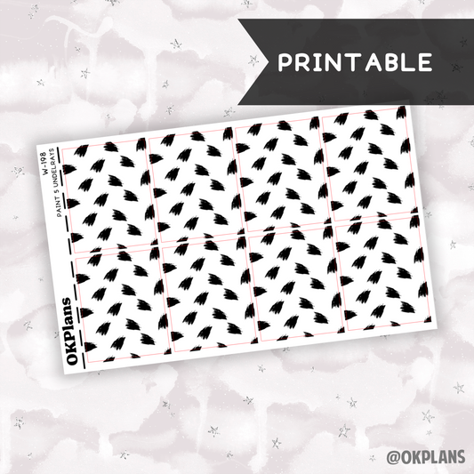 Paint 5 Underlays // Printable // W-198 // Foiled