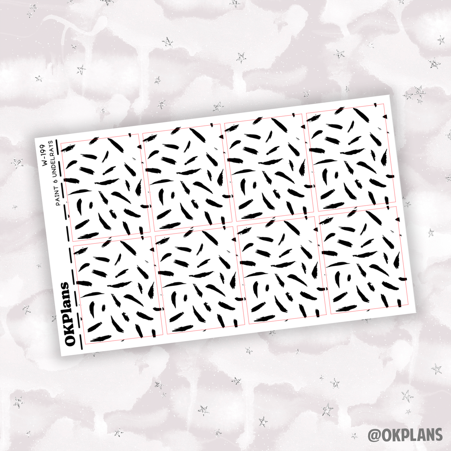 Paint 6 Underlays // W-199 // Foiled