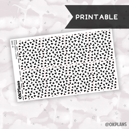 Paint 7 Underlays // Printable // W-200 // Foiled