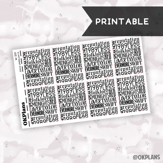 Eras Underlays // Printable // W-201 // Foiled