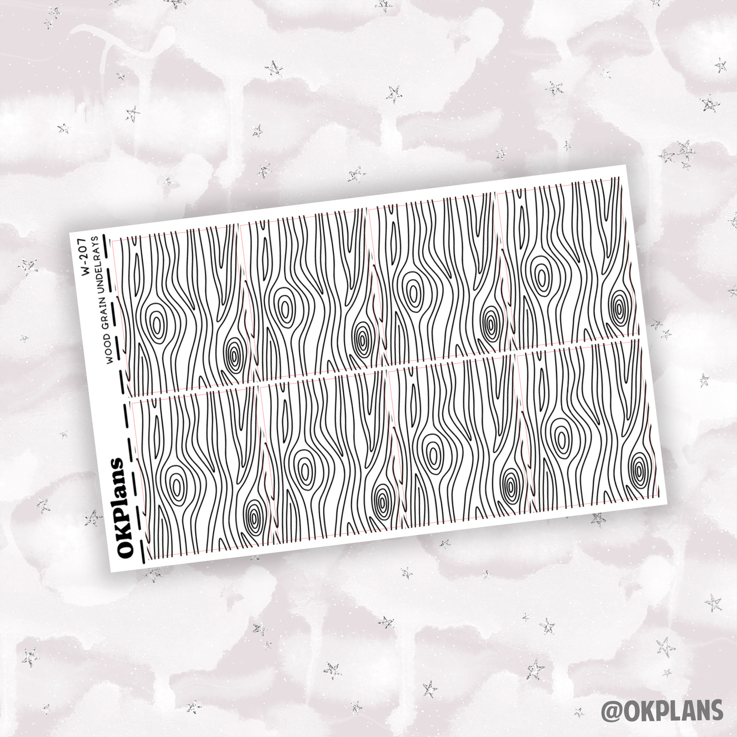 Wood Grain Underlays // W-207 // Foiled