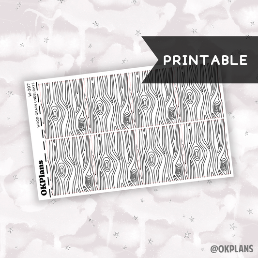 Wood Grain Underlays // Printable // W-207 // Foiled