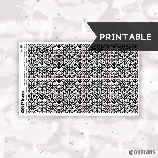 Amber Dreams Inverted Underlays // Printable // W-211 // Foiled
