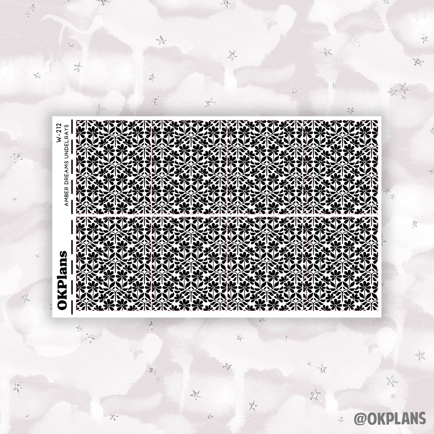 Amber Dreams Underlays // Printable // W-212 // Foiled