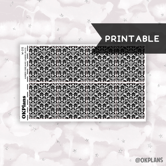 Amber Dreams Underlays // Printable // W-212 // Foiled