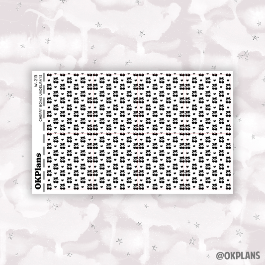 Cherry Bows Underlays // W-213 // Foiled