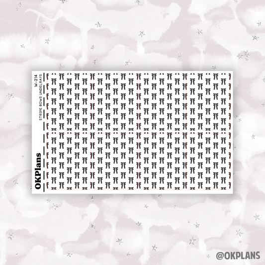 Stripe Bows Underlays // W-214 // Foiled