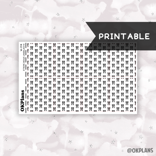 Stripe Bows Underlays // Printable // W-214 // Foiled