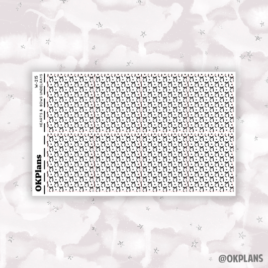 Hearts + Bows Underlays // W-215 // Foiled