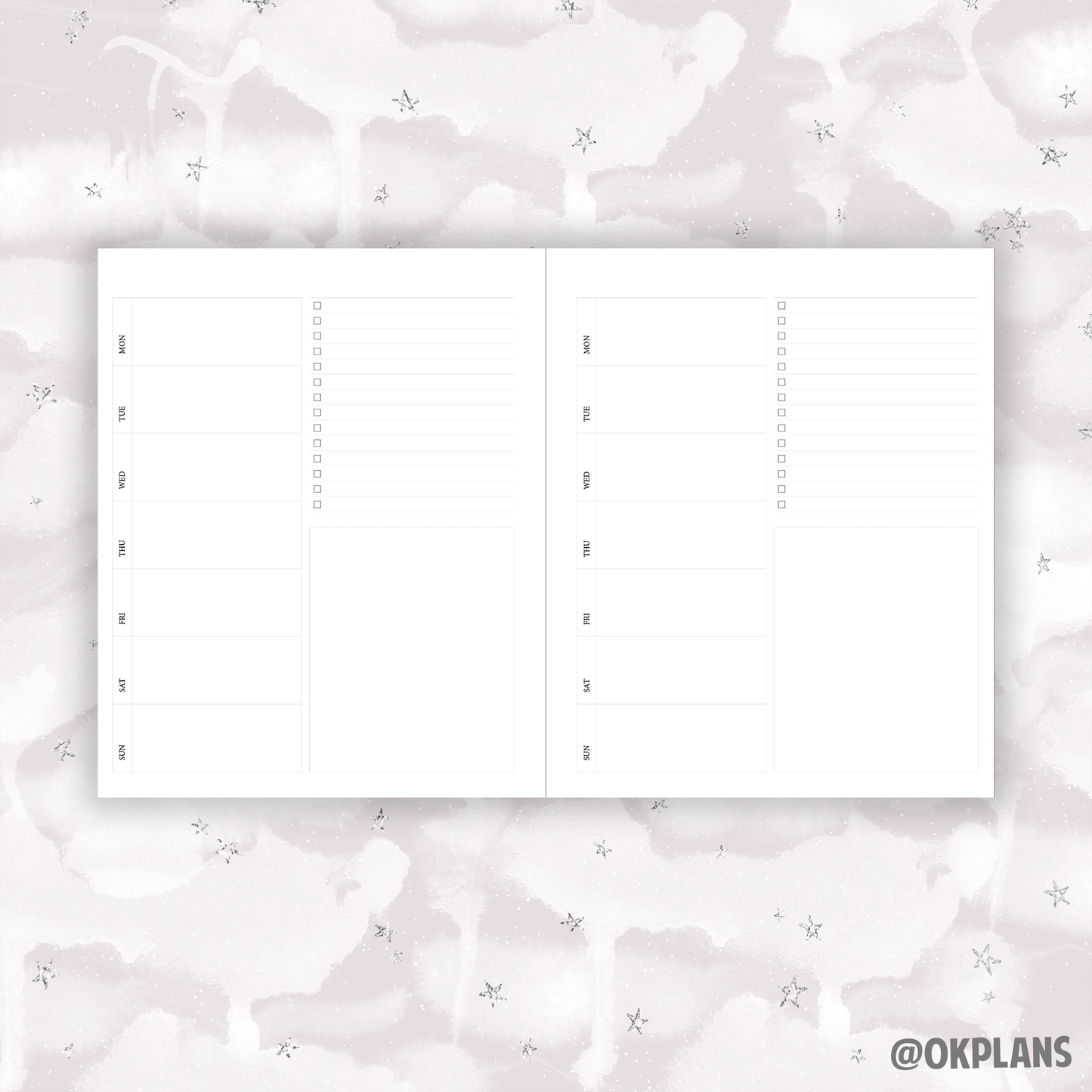 *UNDATED* 7x9 Week at a Glance Planner - Pick Monthly Option