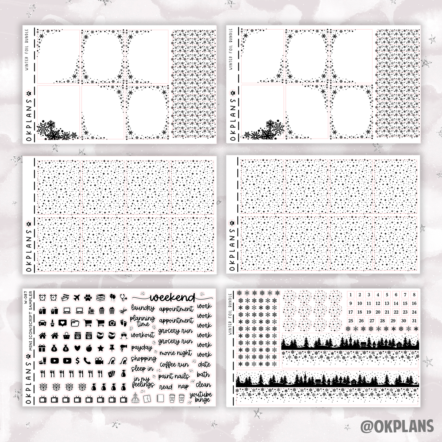 Winter - Full or Mini Kit // Foil Bundle