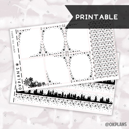 Winter // Printable // Foil Bundle