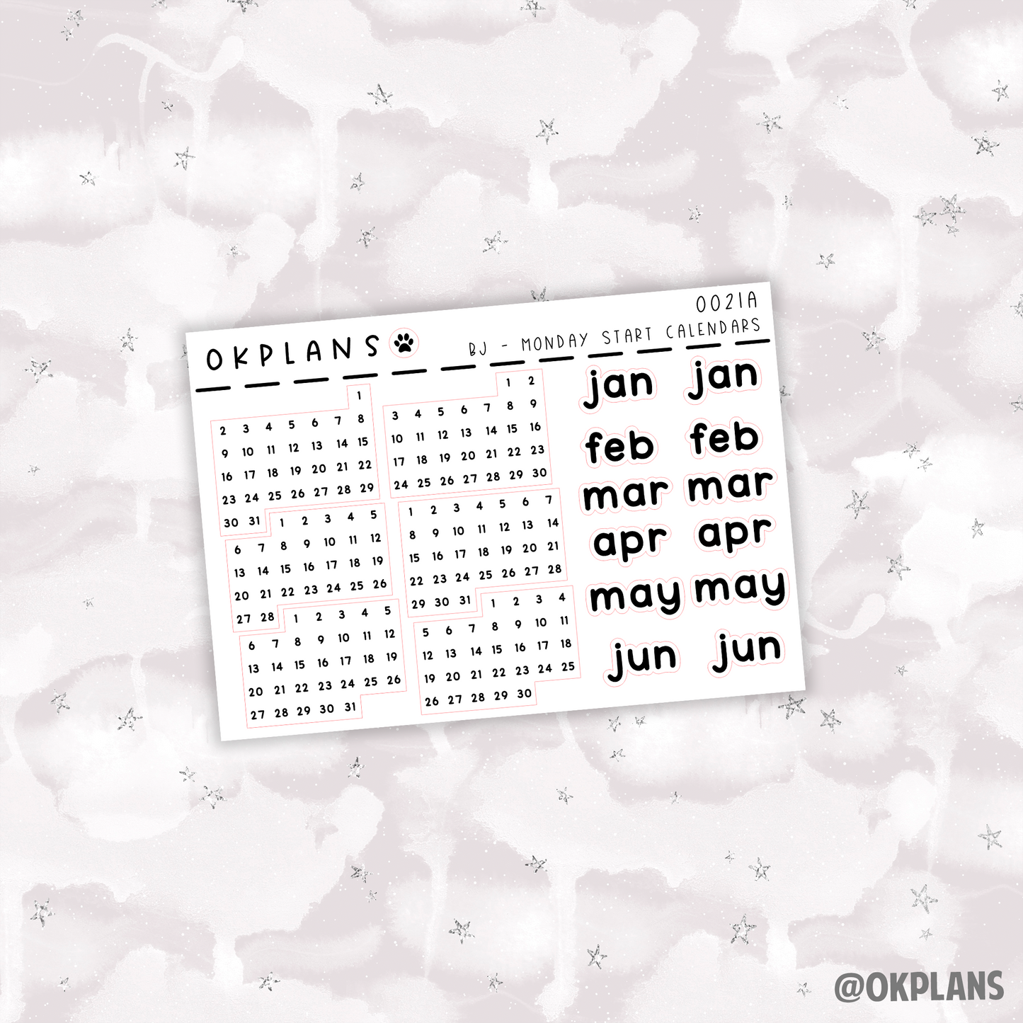 Monday Start Calendar 2023 // 0021 // Bullet Journal