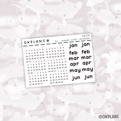 Monday Start Calendar 2023 // 0021 // Bullet Journal