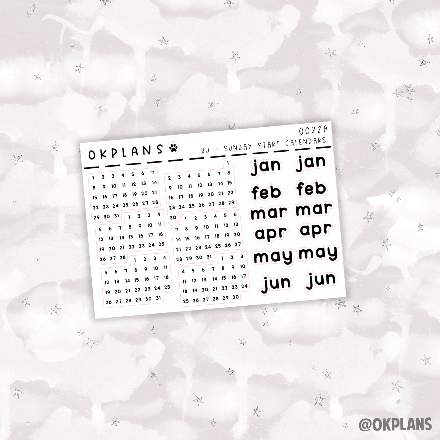 Sunday Start Calendar 2023 // 0022 // Bullet Journal