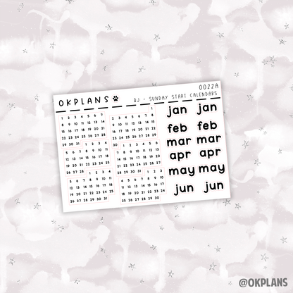 Sunday Start Calendar 2023 // 0022 // Bullet Journal