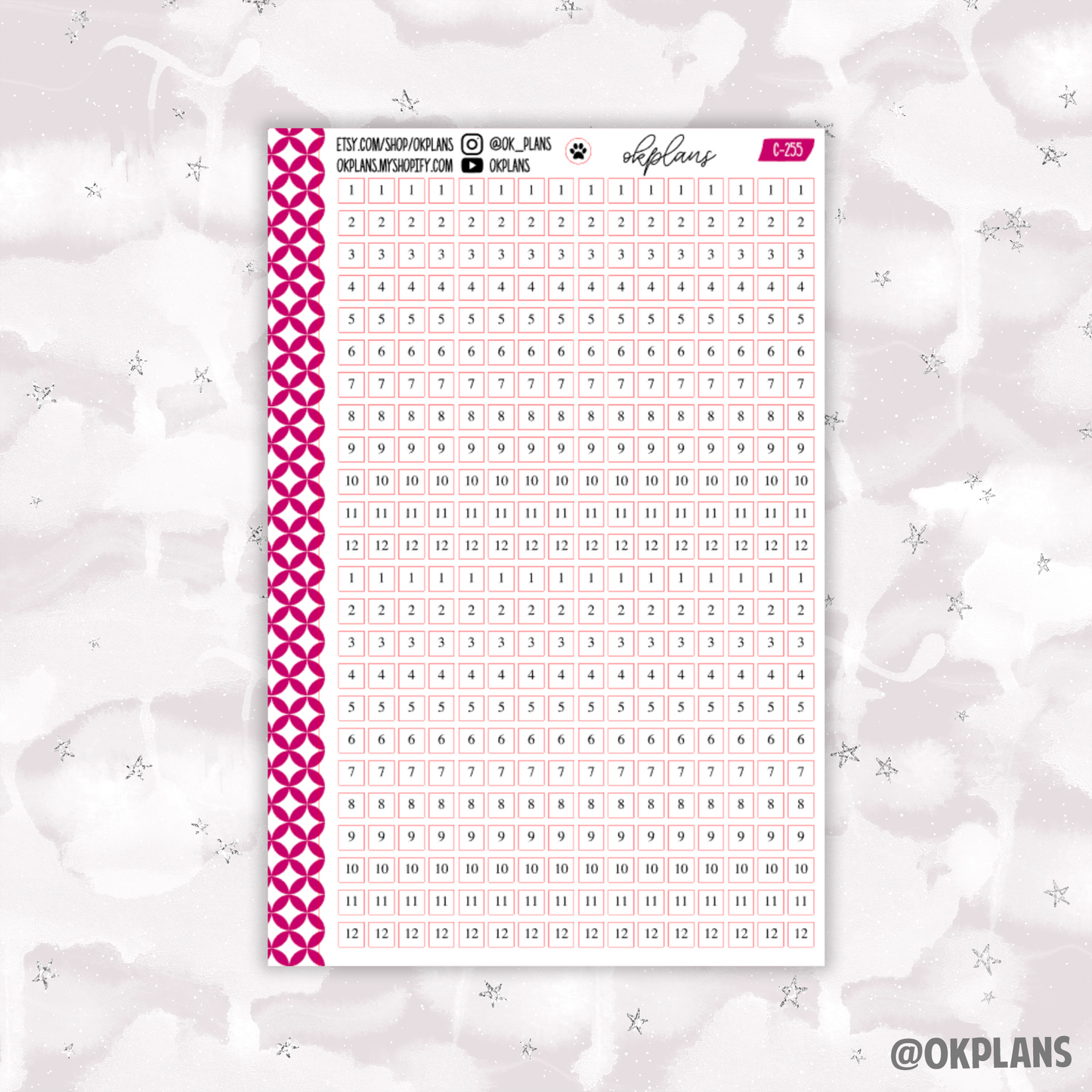 Individual Time Squares  //  OKPLANS Daily Planner
