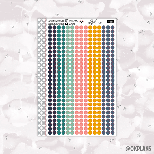 Plum Paper Modern Color Dots // C-284 // Multicolor Functional