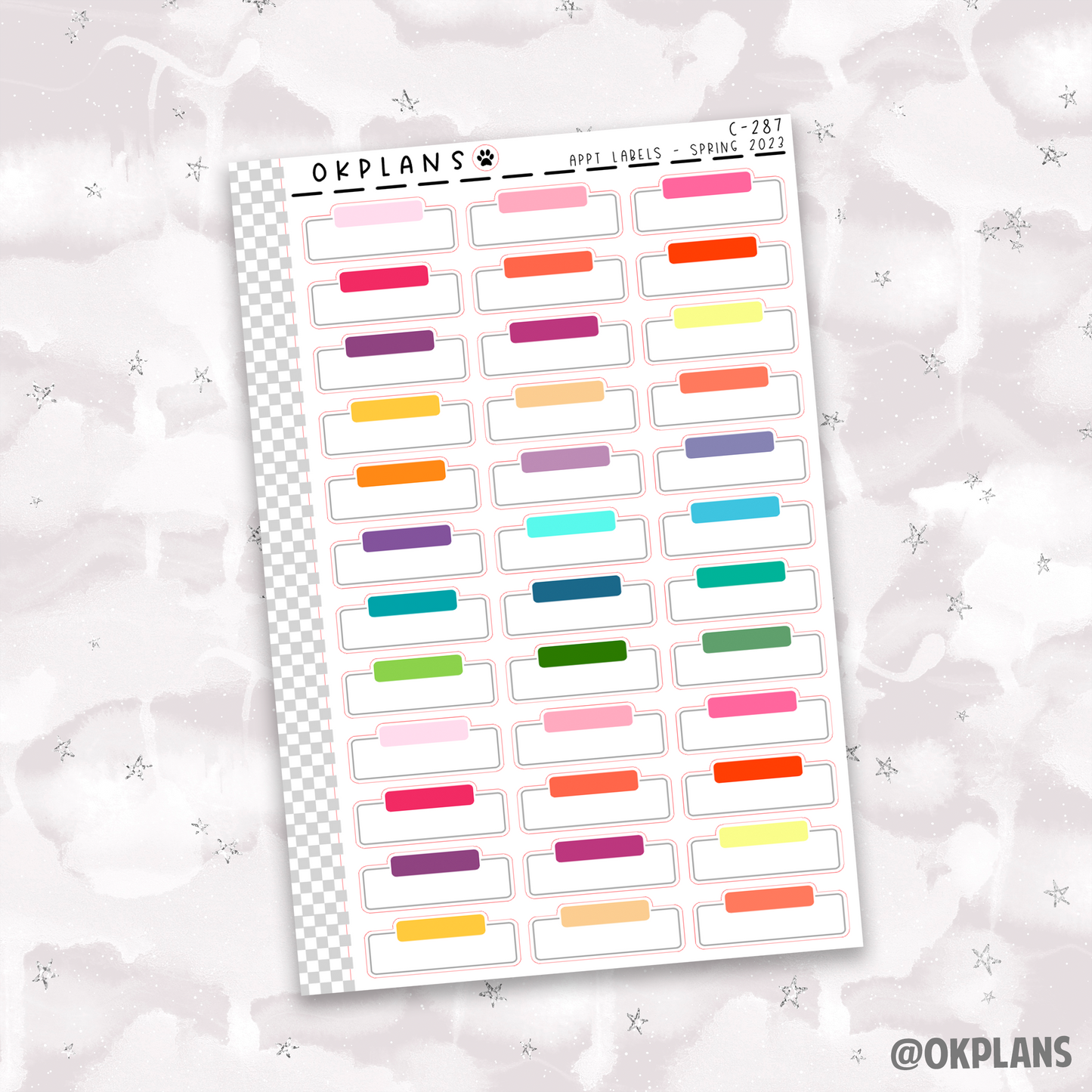 Appointment Label // C-287 // Spring 2023 Multicolor