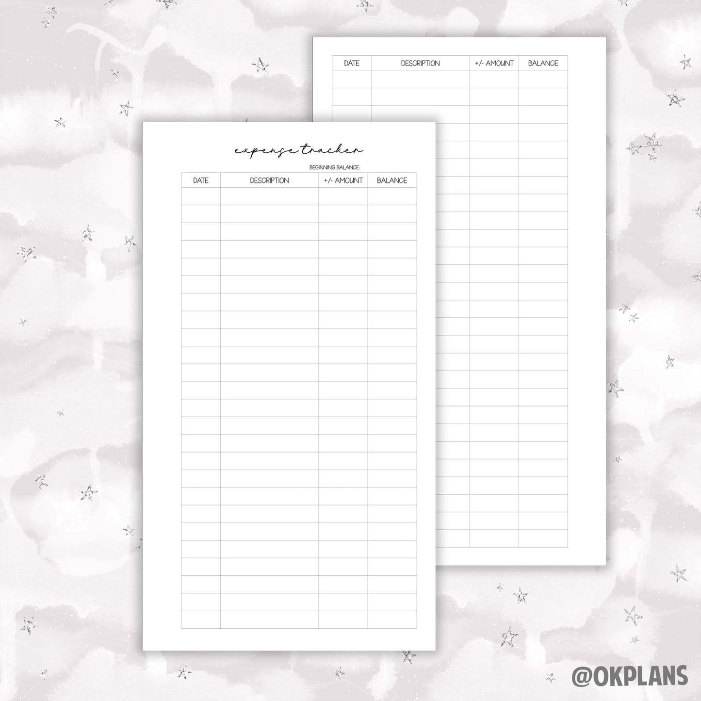 Expense Tracker // Digital Download // A6/Personal Sized