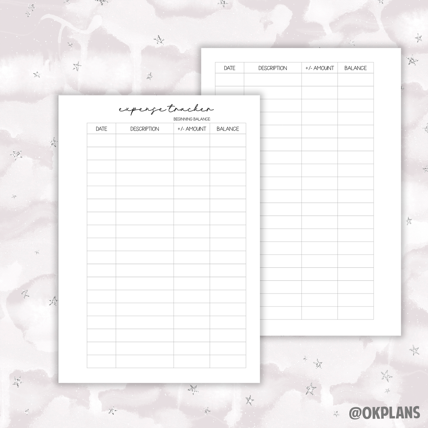 Expense Tracker // Digital Download // A7/Pocket Sized