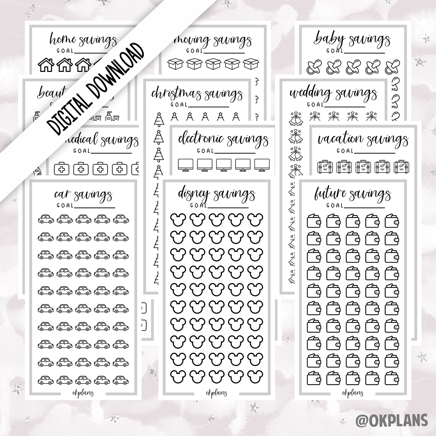 Savings Tracker // Digital Download // A6/Personal Sized